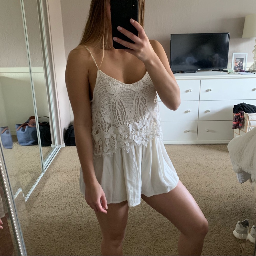 White Lace Romper